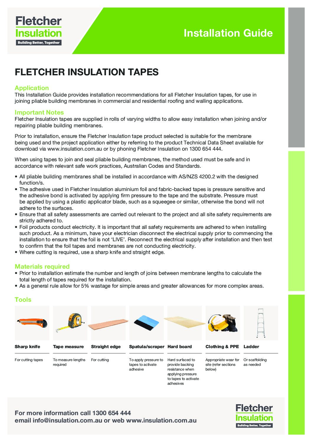 Installation Guide – Tapes