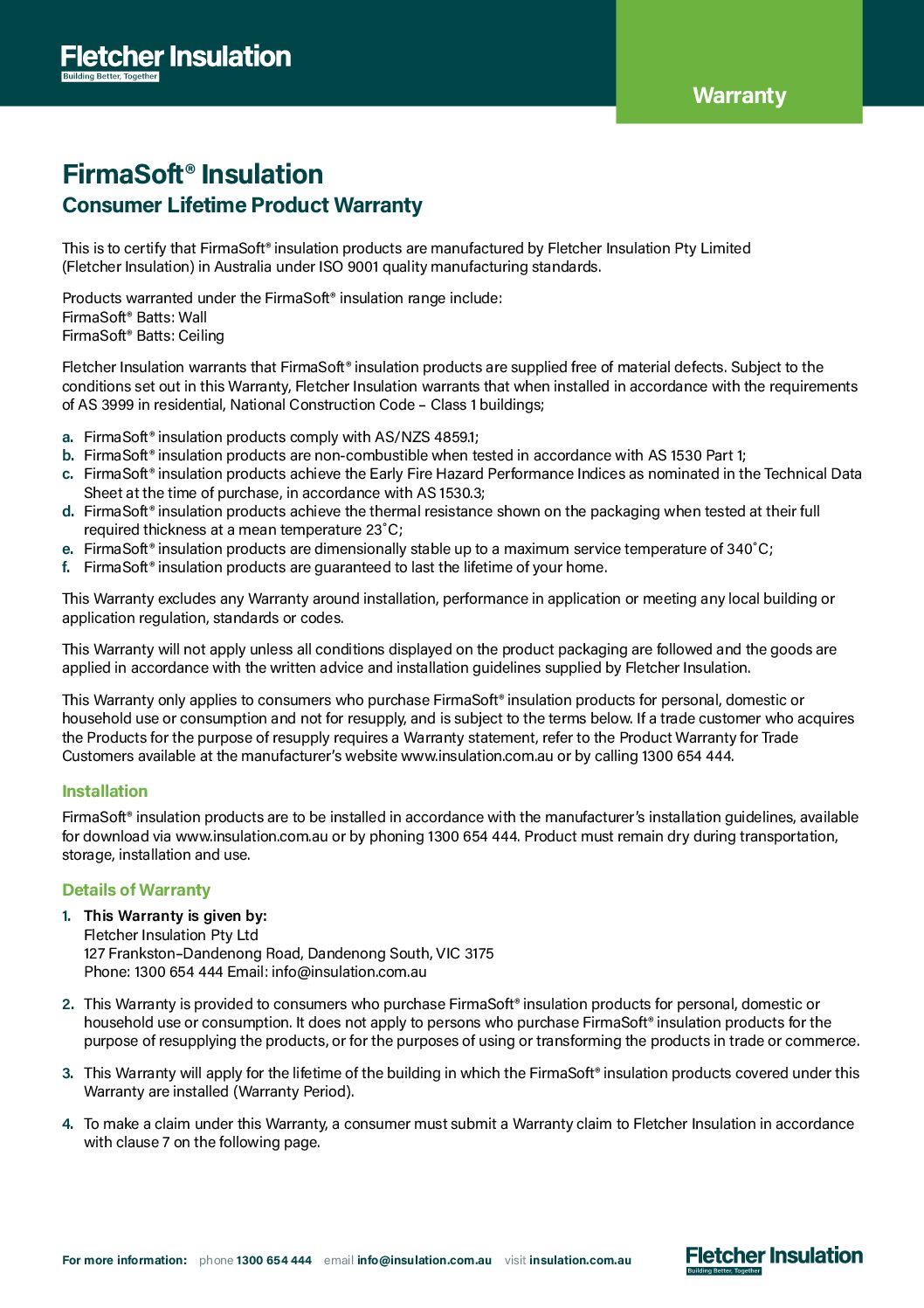 Consumer Lifetime Product Warranty – FirmaSoft®